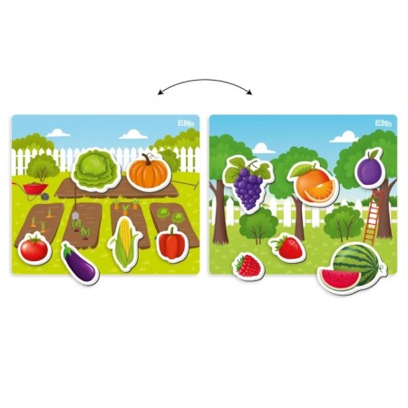 Magnetic game "Vegetables and fruits"-1