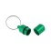 Address - capsule for a note, 2.2 x 1.3 cm, green