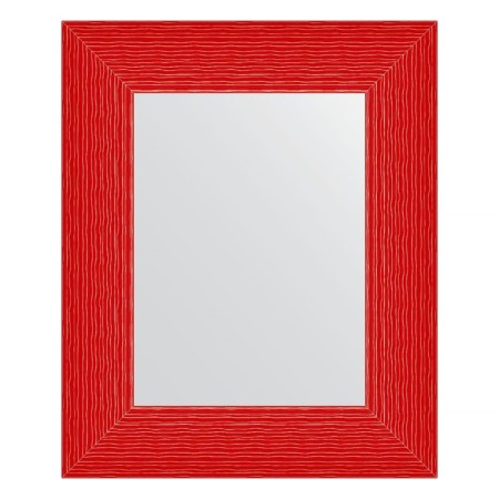 Mirror in the baguette frame, red wave 89 mm, 47x57 cm