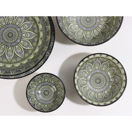 Plate ceramic deep shade "Mirsoole", d = 21 cm, green color-6