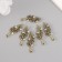 Decor for creativity metal, rhinestones "leaf" bronze 3.1x1.1x0.3 cm