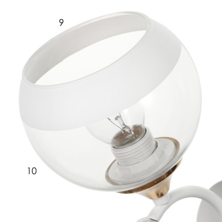 Bra "Anava" E27 40W white 13x27x21 cm-4