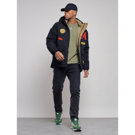 Male jacket, size 56, dark blue color-9