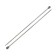 The knitting needles are straight, metal, 35 cm/5.0 mm