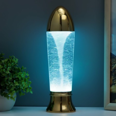 Lava-lamp "Whirlwind" LED from batteries 3haa USB gold 7x7x28cm-4