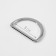 Half a ring for bags cast, d = 30 mm, thickness - 2 mm, 2 pcs, silver color
