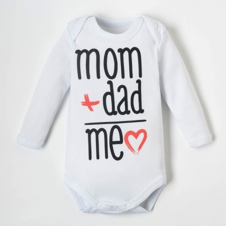 Body crumb I "Mom+DAD", white, height 68-74 cm