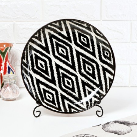 Lryagan Round Rishtan Ceramics 28 cm, Atlas in Dagger Pack-1