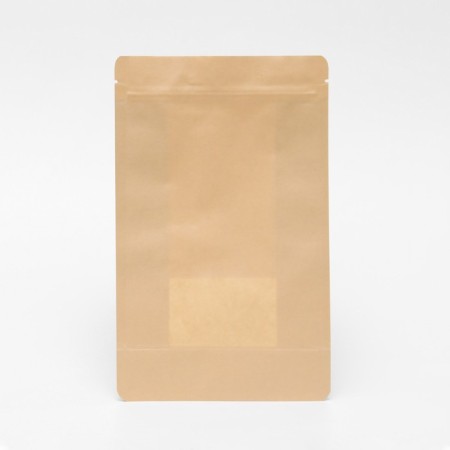 Zip-Lock package Craft with a flat bottom, rectangular window, 16 x 26 cm-1