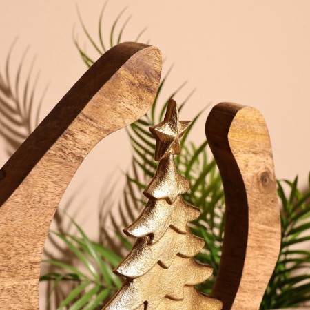 Interior souvenir in the wooden ring "Christmas tree" 33x8x34 cm-4