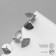 Earrings Metal "Fan", silver color