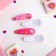 Invisibility for hair "Funny gloss" (set 4 pcs) owls 5 cm, pink