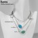 Berysuzovy world beads hope, green-blue in silver, 45cm