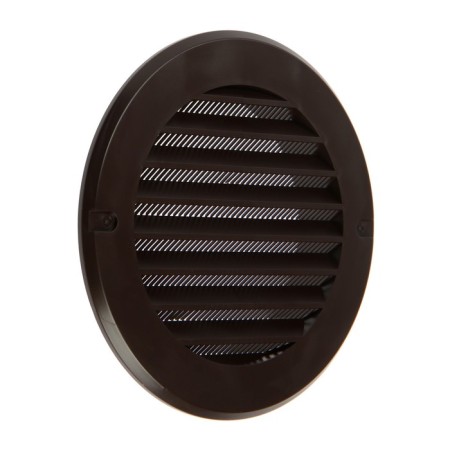 Ventilation grate Zein, D = 100 mm, round, with a grid, flange, inexhaustible, brown-4