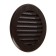 Ventilation grate Zein, D = 100 mm, round, with a grid, flange, inexhaustible, brown