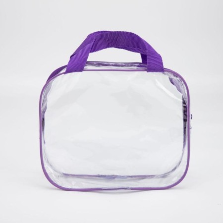 Lightning cosmetic bag, transparent/purple color-2