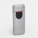 Electronic lighter, spiral, sensor, USB, silver, 7.9 x 3.1 cm