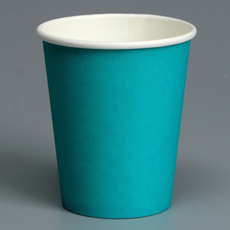A single -boiled paper glass, plain, turquoise color, 250 ml, 50 pcs-2