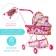 Universal stroller for dolls, with a basket, a metal frame