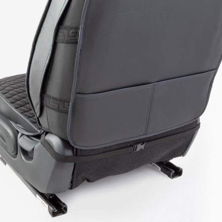 Caps on the front seats Car Performance, 2 pcs, Fiberflax (flax), rhombus, black-4