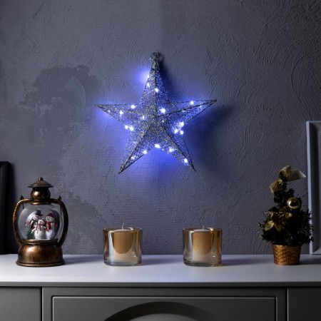LED figure "Silver Star" 30.5 cm, metal, AAX2 batteries (not complete), white glow