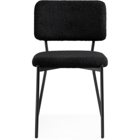 Stol on a metal frame Metal/Buyer fabric, black/black 48x555x77 cm-2
