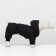 Combineson for animals, winter on fleece, XS (DS 18-20 cm, og 30-32 cm, ok 24 cm), black