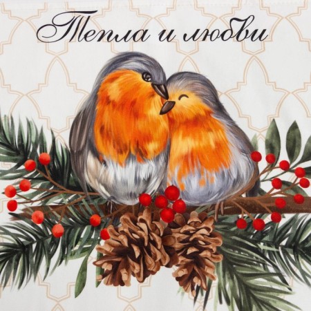 Ethel towel "Winter Robin" 40x73 cm, 100%HL, sarzha 190 g/m2-2