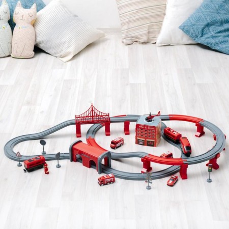 Railway for children "Service Service", 92 items, on batteries with sound-3