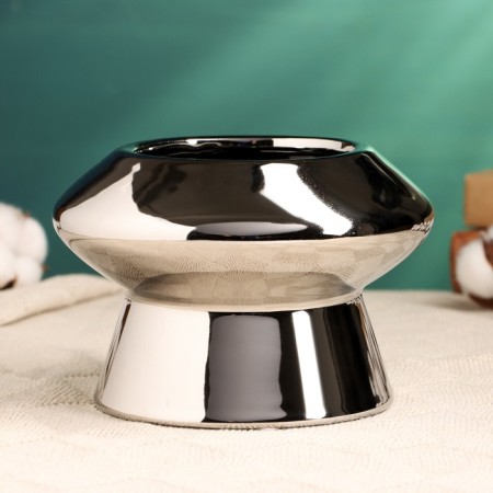 Kashpo - Vase "Lights" silver, 16x16x12cm