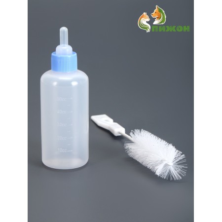 A set for feeding puppies and kittens (a bottle of 60 ml, nipple and ruff)-6