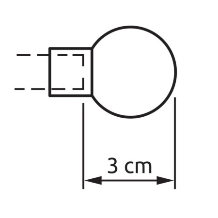 Tip "ball", d = 20 cm, color chromium-1