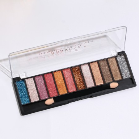 Palette of eyelid shadows with shimmer 12 colors-2