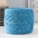 Knitted yarn "Ribbon" with Lurex 85m/170 ± 5 g (blue, lurex: silver)
