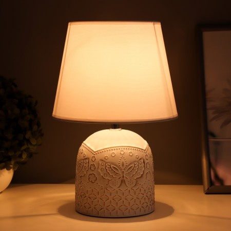 Table lamp "Neris" E14 40W white-gold 20x20x29 cm-1
