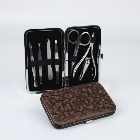 Manicure set, 7 items, in case, color mix-2