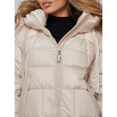 Coat insulated winter female, size 50, light-beige color-13