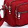 Cross-Bodi Bag with zipper, external pocket, red color