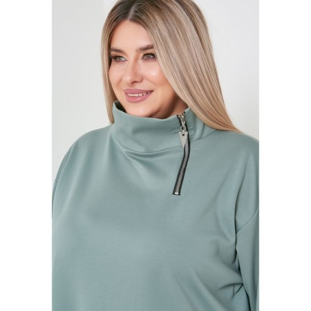 Female suit, size 68, green color-6
