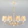 Alcamo chandelier, 8x40W E14, color gold