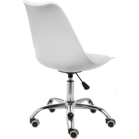 Computer chair Kolin Metal/Eco -leather/Plastic, Chrome/White 49x56x79 cm-8