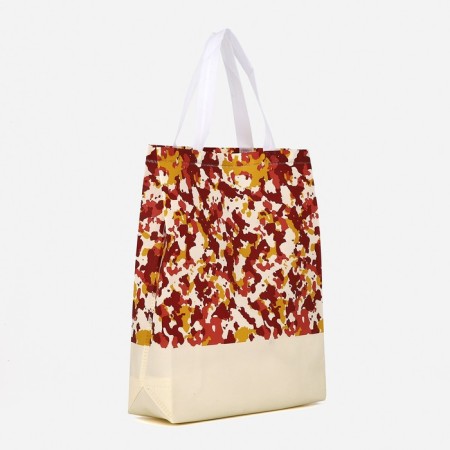 Household bag without fastening, brown color
