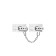 Shackles of Pecado BDSM, soft with eyelets, genuine leather, white