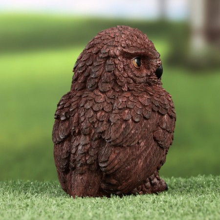 Garden figure "owl" dark, 9x9x14cm-3