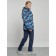Ski costume female winter, size 46, dark blue color