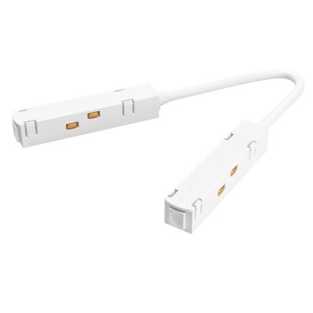 Corner power connector for the track system Technical TRA004CPC-22W, 36.5x1.8x1.8 cm, white color