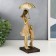 Souvenir Polystone "Mom with her son on a walk under the umbrella" Beige 28x11x8 cm