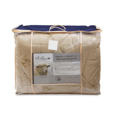 Blanket 172*205 cm sheep wool, weight 2.1 kg, p/e-4