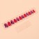Patch nails, 12 pcs, with adhesive plates, almond shape, matte/chrome, red, pink