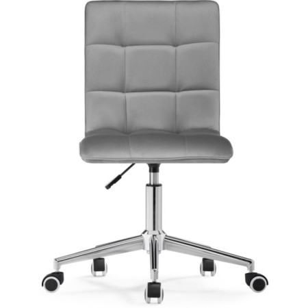 Computer chair ATV metal/velor, chrome/dark gray 42x57x86 cm-2